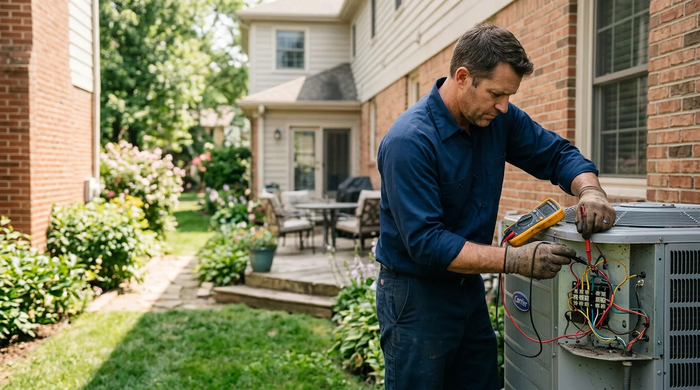 HVAC technician working near East Thetford, VT